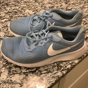 Nike light blue athletic shoes